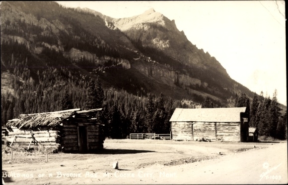 Ak Cooke City Montana de V.S., Gebouwen van vervlogen ave