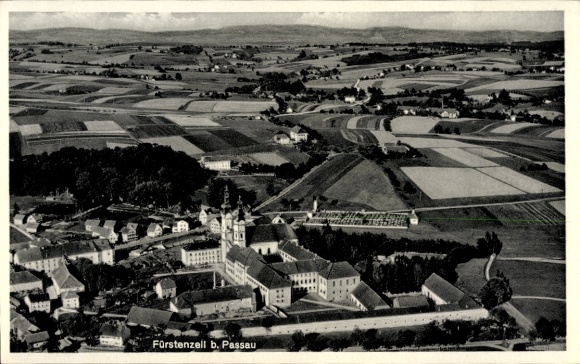 Postcard Fürstenzell in Lower Bavaria, Panorama, Children's Home St. Maria, aerial photograph