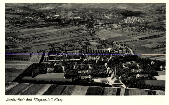 Postcard Alzey in Rheinhessen, state sanatorium, nursing home, aerial photograph