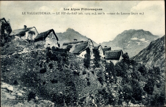 Postcard Valgaudémar Hautes Alpes, Le Rif-du-SAP sur le versant du Lauron
