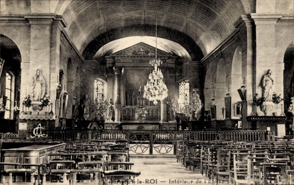 Ak Marly le Roi Yvelines, Kirche, Innenansicht