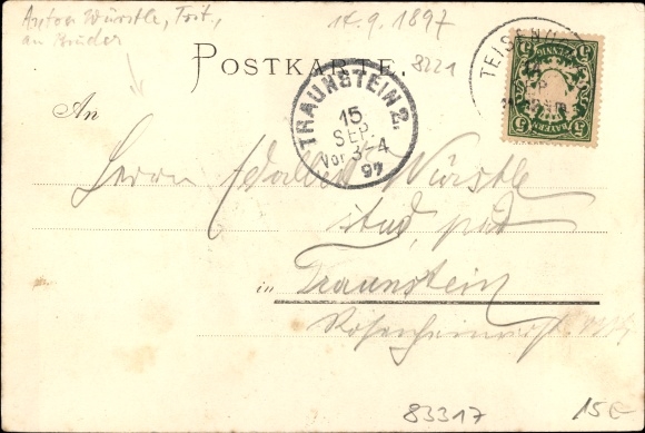 Postcard Teisendorf in Upper Bavaria, general view