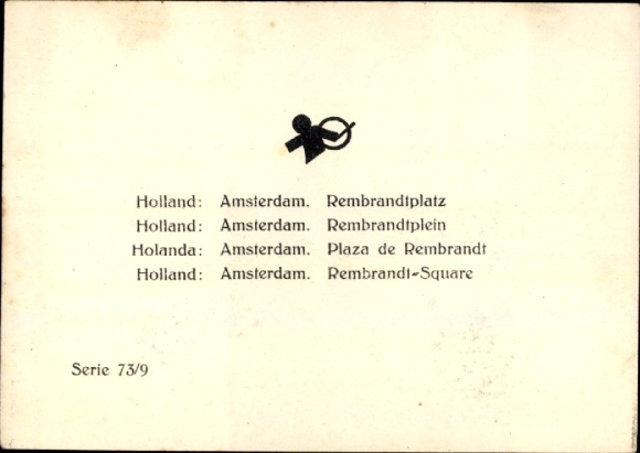 Stereo photo Amsterdam North Holland Netherlands, Rembrandt Square