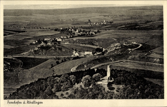 Postcard Fronhofen in the Hunsrück, aerial photograph