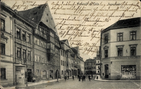 Ak Neustadt an der Orla, Strassenansicht