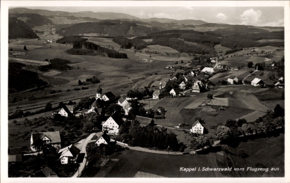 Postcard Kappel Lenzkirch in the Black Forest, aerial photograph
