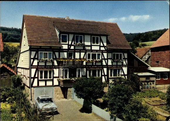 PC Wickersrode Hessisch Lichtenau in Hesse, private pension Illhardt, half-timbered house, farm