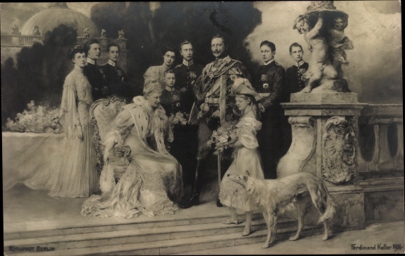 Artist PC Keller, Ferdinand, German Imperial House under Kaiser Wilhelm II., greyhound