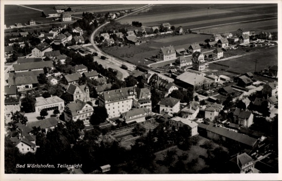 Postcard Bad Wörishofen in Unterallgäu, aerial photograph