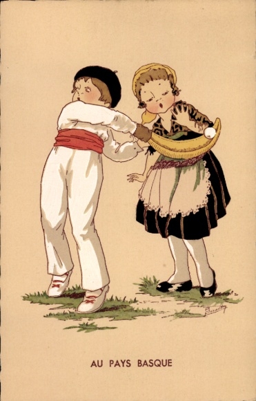 Artysta KP Basque Country, dzieci w tradycyjnych strojach