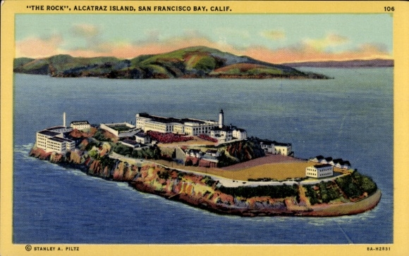 Ak San Francisco Californië, VS, eiland Alcatraz