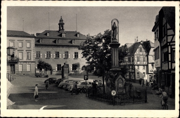 Ak Linz am Rhein, Bürgermeister Kastenholz Platz, Marktplatz