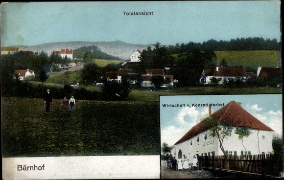 Ak Bärnhof Neuhaus an der Pegnitz Midden-Franken, algemeen beeld, economie Konrad Herbst