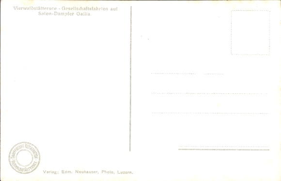 PC Lake Lucerne, saloon steamer Gallia