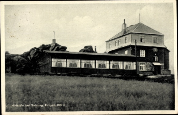 Ak Satzung Marienberg im Erzgebirge, Gasthaus Hirtstein