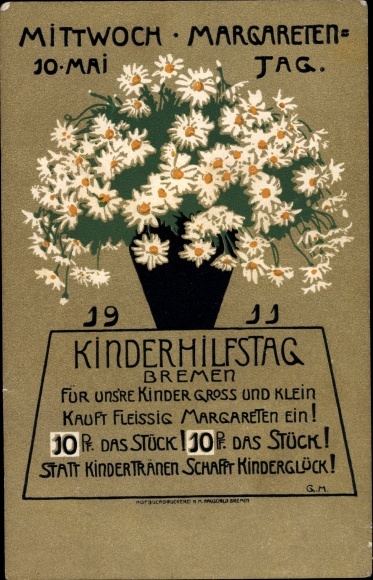 Artist PC Hanseatic City of Bremen, Margaret Day on May 10, 1911, Children&#39;s Aid Day