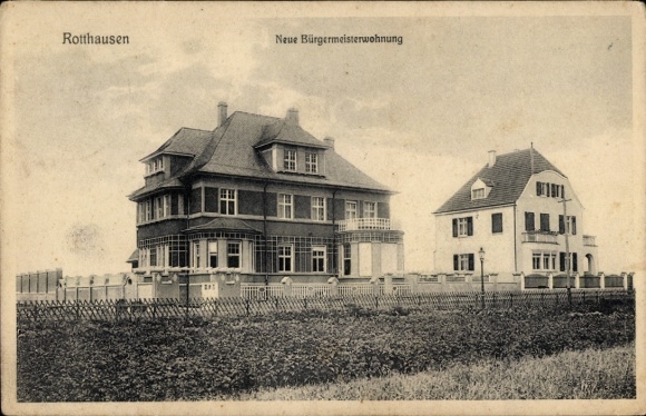 Postcard Rotthausen Gelsenkirchen Westphalia, New Mayor's Residence