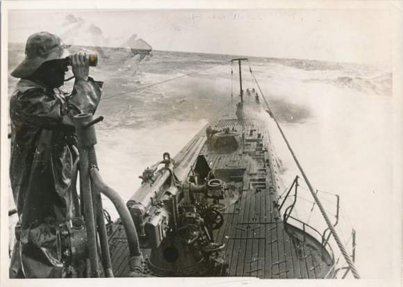 Foto Italienisches U Boot im Mittelmehreinsatz, Nachschub General Rommels nach Libyen