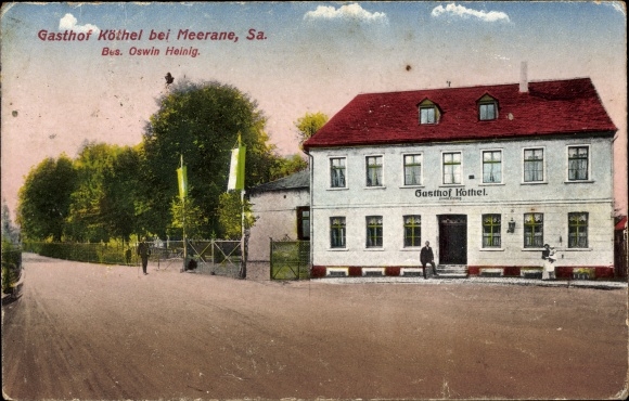 Postcard Köthel at Meerane Schönberg in Saxony, Gasthof Köthel