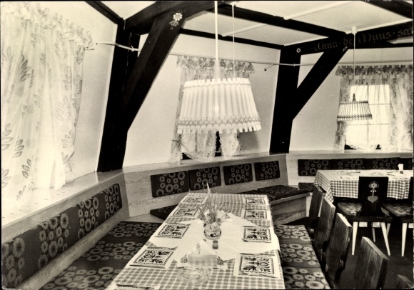 Postcard Banzkow in Mecklenburg, restaurant Lewitzmühle, II. Floor