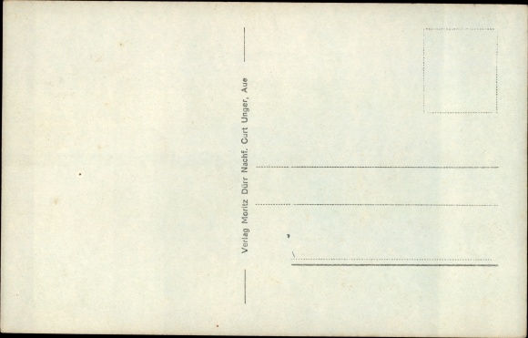 Postcard Aue in the Erzgebirge of Saxony, technical school