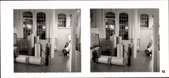 Stereo Raumbild Foto "Die NS-Musterbetriebe" 1937-38 Nr. 72 Papier und Pappenfabrik F. M. Weber