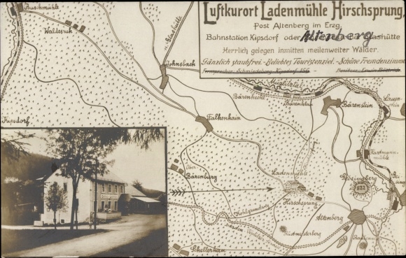 Maps PC Hirschsprung Altenberg Eastern Ore Mountains, Ladenmühle, Falkenhain, Hotel