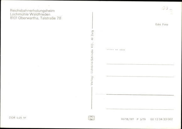 PC Dresden Mobschatz Oberwartha, Reichsbahn recreation home Lochmühle Waldfrieden