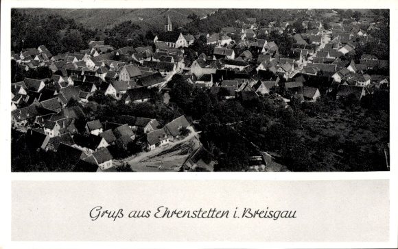 Postcard Ehrenstetten Ehrenkirchen im Breisgau, aerial photograph