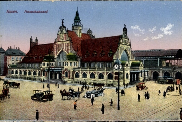 Ak Essen im Ruhrgebiet, Hauptbahnhof, Außenansicht