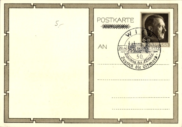 Postal stationery Postcard Führer and Reich Chancellor Adolf Hitler, well-wishers, BDM