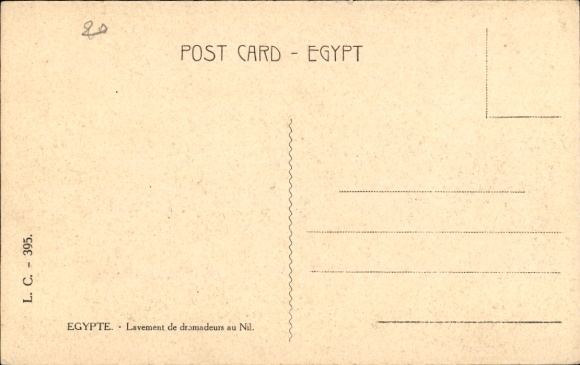 CPA Egypt, Cleaning of the dromaderis of the Nile