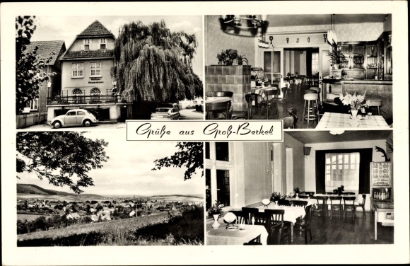 Postcard Groß Berkel Aerzen in the Weserbergland, Gasthaus Stumpenhagen, Panorama