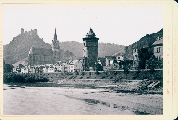 Zdjęcie gabinetu Oberwesel am Rhein, widok częściowy, zamek Schönburg