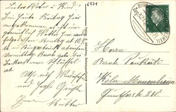 Postcard Schweppenhausen in the Palatinate, general view