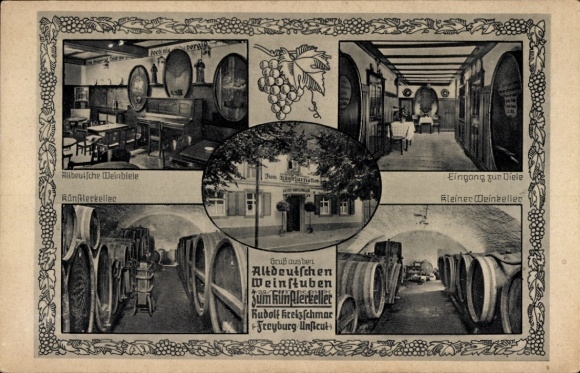 Ak Freyburg an der Unstrut, Altdeutschen Weinstuben, Weinkeller