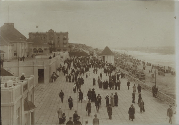 Original Foto Westerland auf Sylt, Strandterrasse, um 1900