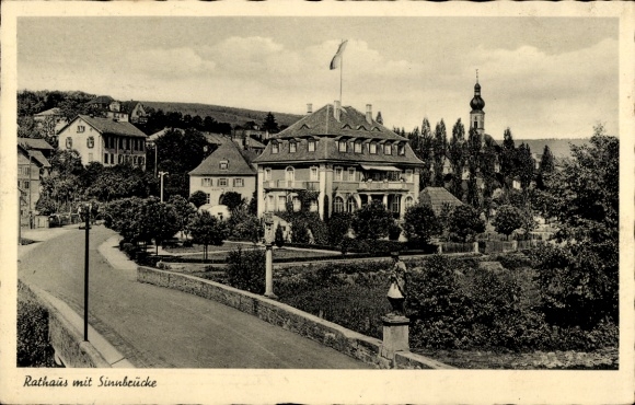 Postcard Bad Brückenau in Sinntal Lower Franconia, Town Hall