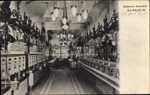 Postcard Mannheim in Baden, Badenia-Automat