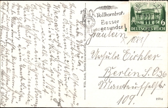 Postcard Weesow Werneuchen im Barnim, village pond, bakery and grocery store Wilh. Klaus, church