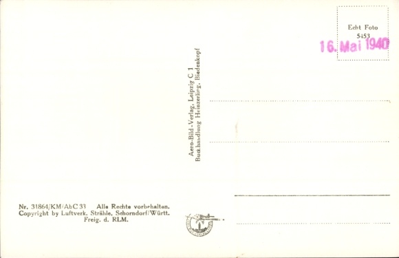 Postcard Biedenkopf on the Lahn, aerial photograph