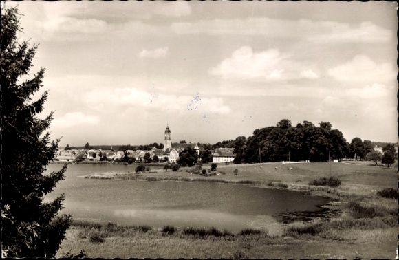 Ak Kißlegg im Allgäu, Panorama mit Zeller See