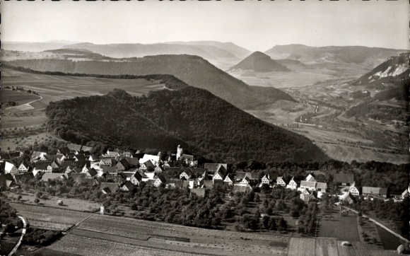 Postcard Türkheim Geislingen an der Steige Württemberg, aerial photograph