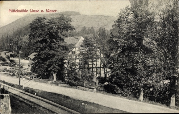 Postcard Linse Bodenwerder on the Weser, Mittelmühle