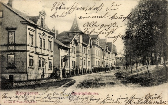 Ak Waltershausen in Thüringen, Schnepfenthalerweg