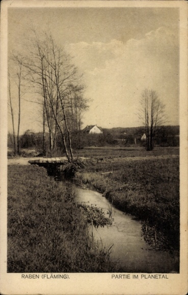 Postcard Raben Rabenstein Fläming, Planetal, Canal