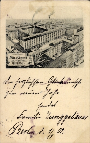 Ak Berlin, Mix & Genest, Telephon- und Telegraphenwerke