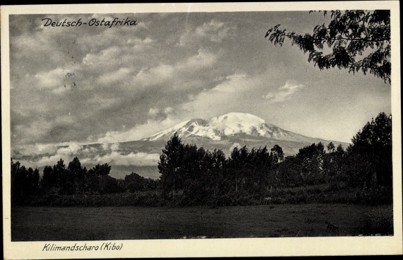 Ak Tansania, Kilimandscharo, Kilimanjaro, Kibo, Stempel Reichskolonialtagung Wien 1939