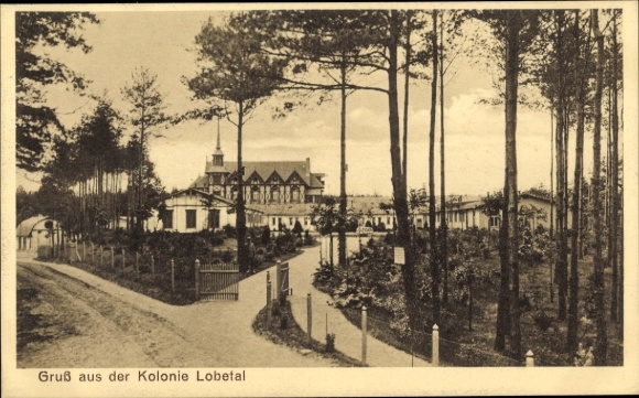Postcard Lobetal Bernau near Berlin, Lobetal Colony