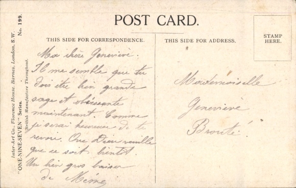 Artist Postcard Spurgin, Fred, The shirt which shister Shusie shewed